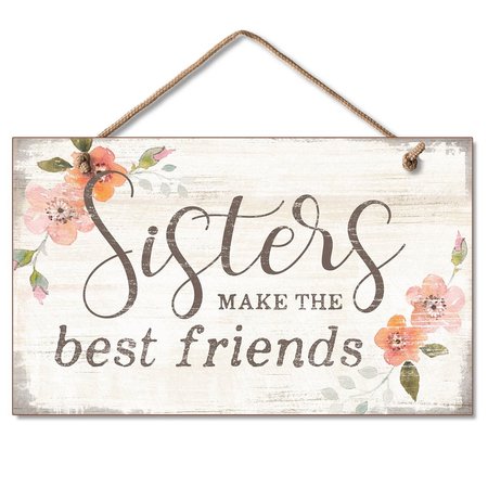 HIGHLAND WOODCRAFTERS SISTERS HANGING SIGN 9.5 X 5.5 4101840